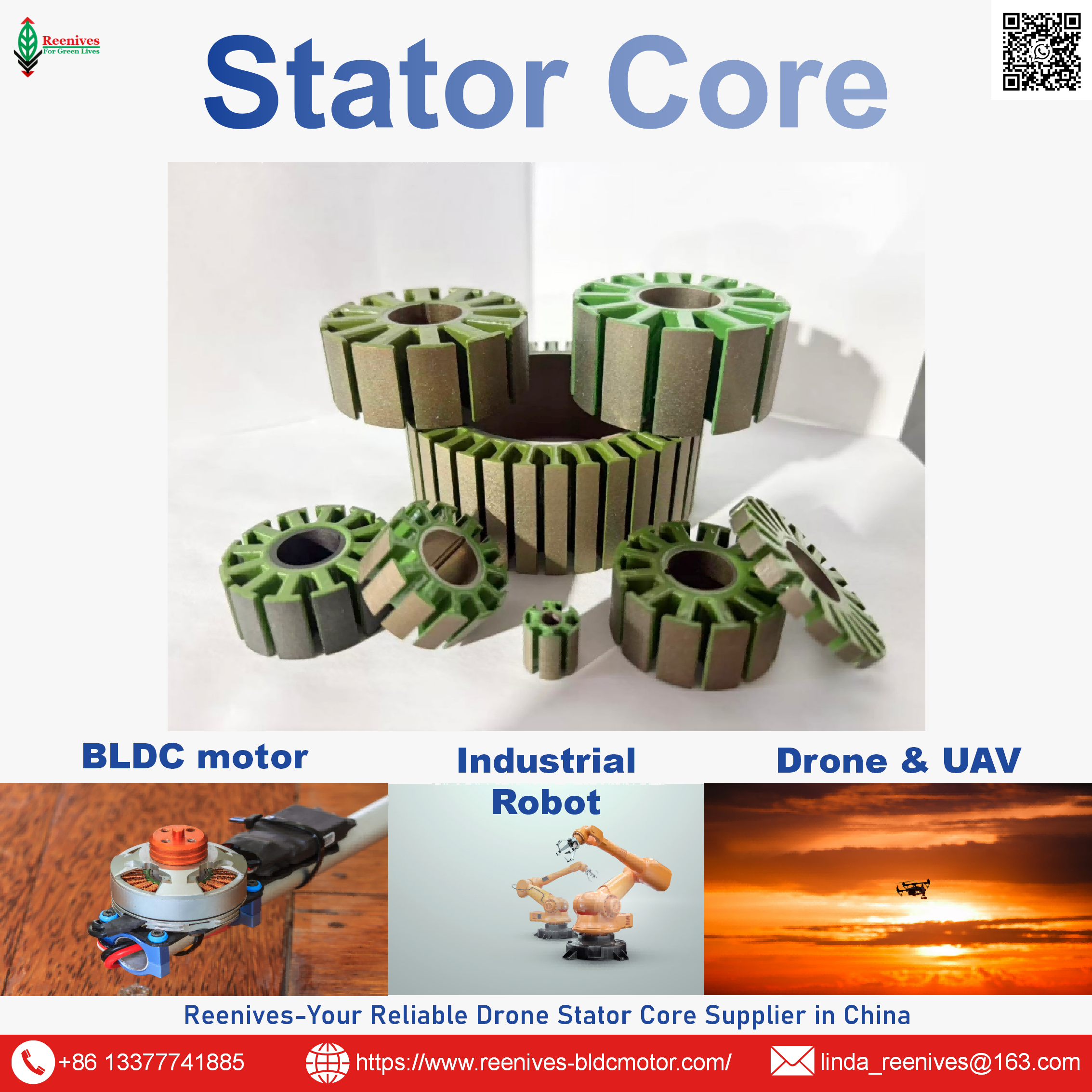 High torque density axial flux BLDC motor stator cores for UAVs & eVTOL. Ultra-flat design, low cogging, custom SMC/laminated. Engineer support. Get a quote.